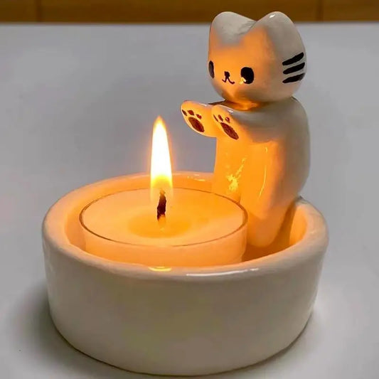 Kitten Candelabra Warming Candle