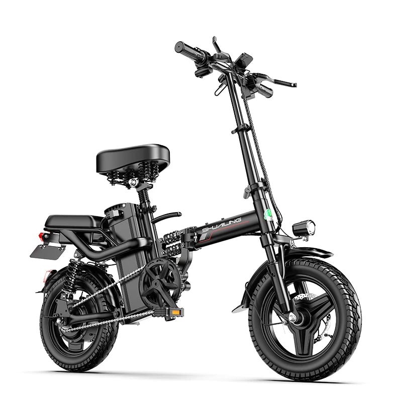 Electric Bicycle 14 Inch 400W Mini City Bike 48V 25Ah Folding E-bike 120KM